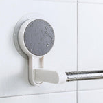 Removable and reusable self-adhesive towel rod mounted on tile wall