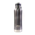 Side view of insulated stainless steel bottle with double-wall design