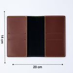Slim PU leather travel wallet compact and easy to carry in pocket or bag
