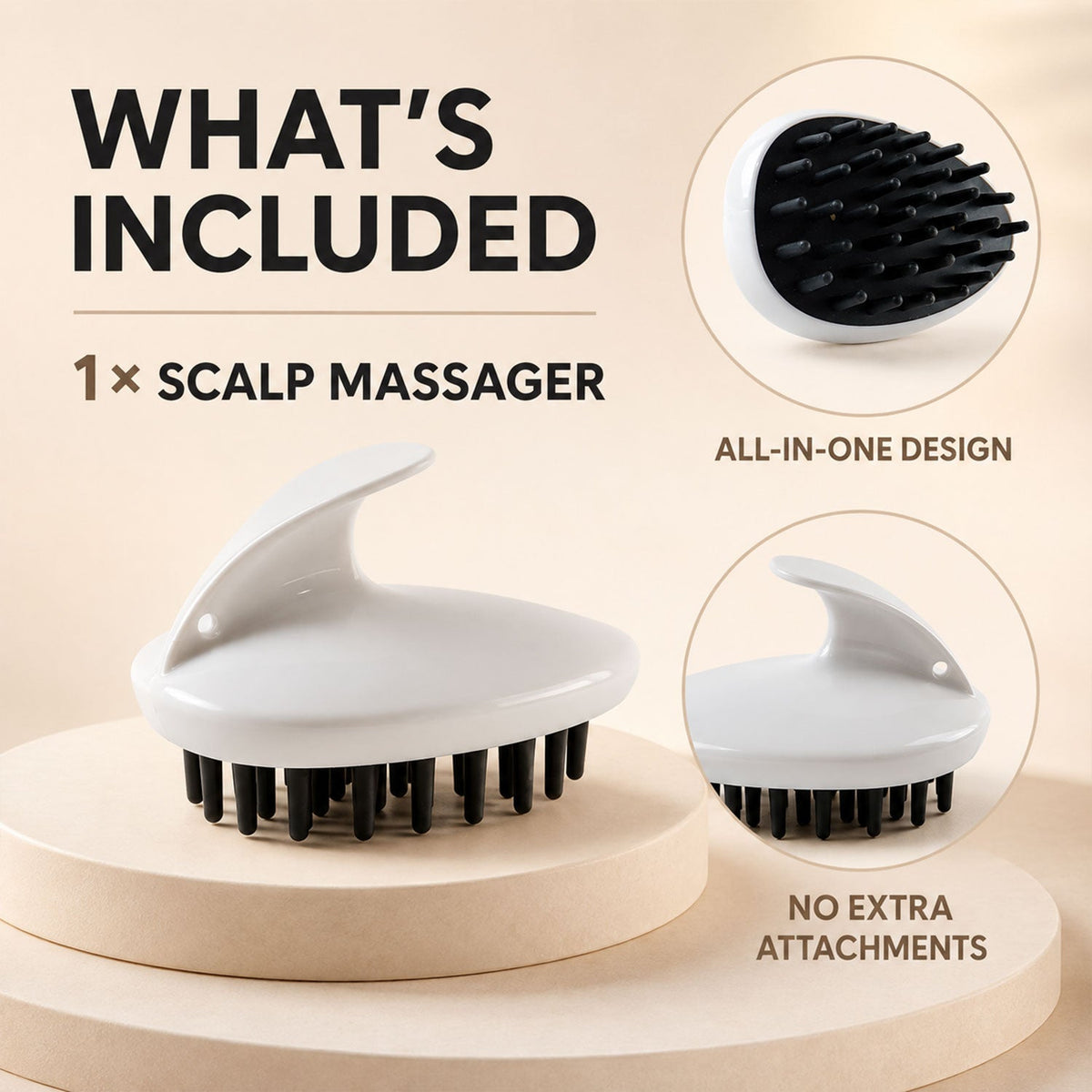 Scalp massager size guide