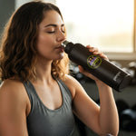 Sleek insulated water bottle with leakproof lid