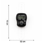 Close-up of digital tally counter's clear LCD display for precise counting