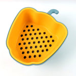 Kitchen washing bowl set with removable 2-in-1 colander for fruits and vegetables