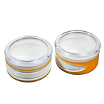 Organivo airtight container storing pasta, demonstrating its generous 550ml capacity.