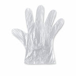 Hygienic disposable transparent plastic gloves