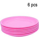 Stack of round mini soup plates showcasing their compact size.