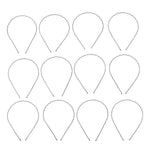 Classic wavy metal headband with rust-resistant coating