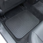 All-weather car floor mats with textured surface for dirt and debris trapping