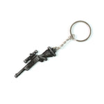 Miniature rifle gun metal keychain, lightweight and durable accessory