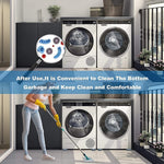 Noise reducing suction cup pads creating a quieter laundry experience.