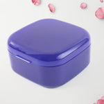 Blue organizer box with lid for small household items