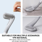 Collection of Golf Silicone Toilet Brushes in various stylish colours: white, black, sky blue, and army green.