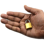 Close-up of the FortiLock Imitation Copper Lock's keyhole for enhanced security.