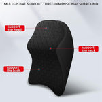 Vehicle headrest pillow designed for neck pain relief during travel