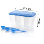 Compact 750ml square plastic container, perfect for efficient pantry storage.
