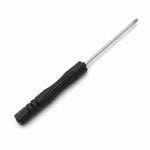 A black and silver mini screwdriver with a textured grip is displayed on a white background.