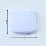 Specifications label on the compact portable sewing kit case
