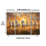 Contemporary home decor with Horses Sunset MDF wall artwork