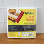 Zat-Pat display showing multiple non-stick food paper sheets for various foods