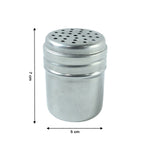 Neutral image of kitchen container for spices made of stainless steel