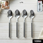 Elegant silver polished stainless steel table spoons