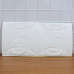 Textured white floral 3D foam wallpaper panel enhancing home interior aesthetics