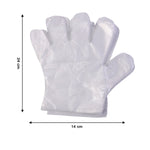 Clear disposable plastic gloves for single use hygiene