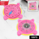 Compact navigation compass with clock designed for outdoor adventures