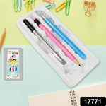 Set of auto-feeding mechanical pencils with playful dolphin-shaped covers and lead refills.