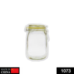 Transparent Mason jar zipper pouch for dry fruits and nuts, 150ml capacity.