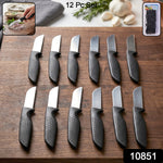 Complete 12-piece kitchen knife set for slicing, chopping & peeling tasks