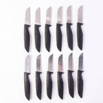 Vegetable chopping knives with plastic ergonomic handles