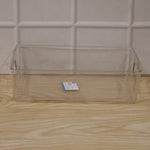 Pack of plastic storage organizer boxes