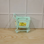Packaged mini shopping cart toy for children with colorful design