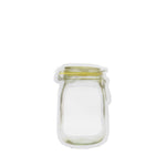 Airtight plastic snack bag, 150ml, standing upright and ready for use.