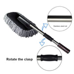 Close-up of the ultra-soft, fine bristles of the Car Dust Brush, ensuring scratch-free auto detailing.