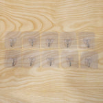 Adhesive wall hooks displayed for daily use