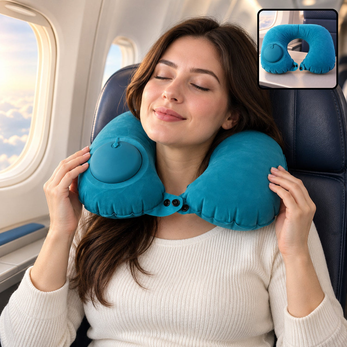 Neck pillow white bg