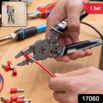 Multifunction wire crimping pliers kit with cutter, 1 set