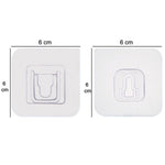 Diagram illustrating the 180-degree rotation feature of the multi-purpose adhesive wall hooks.