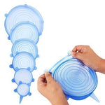Tidy Table silicone stretch lids providing a leak-proof seal on a glass jar.