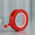 Roll of heavy duty transparent acrylic foam mounting tape ideal for mounting
