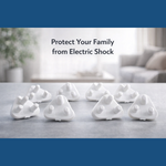 Easy installation guide for the electric plug safety cover.