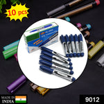 Close-up of blue permanent markers, perfect for crisp lines on whiteboards.