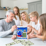 Side view of the secure electronic piggy bank, a great money saving toy for children.