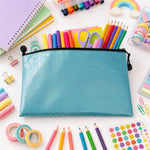 Pencil zipper pouch stationery bag
