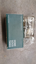 The back of the product packaging for the chrome swivel faucet aerator, labeled 'HOME GOOD THING' and 'MADE IN CHINA'.