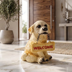 Decorative resin dog statue for home display