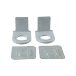 A single white plastic bottle holder with measurements of 5 cm height and 6 cm width indicated by arrows.