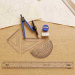 School geometry drawing instruments set